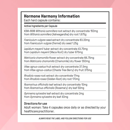 Hormone Harmony 96 plant-based capsules per jar