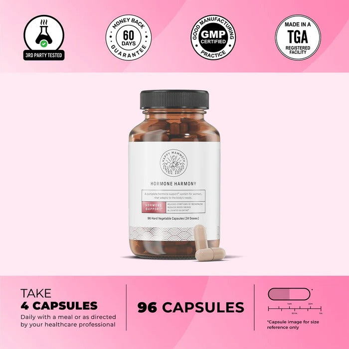Hormone Harmony 96 plant-based capsules per jar